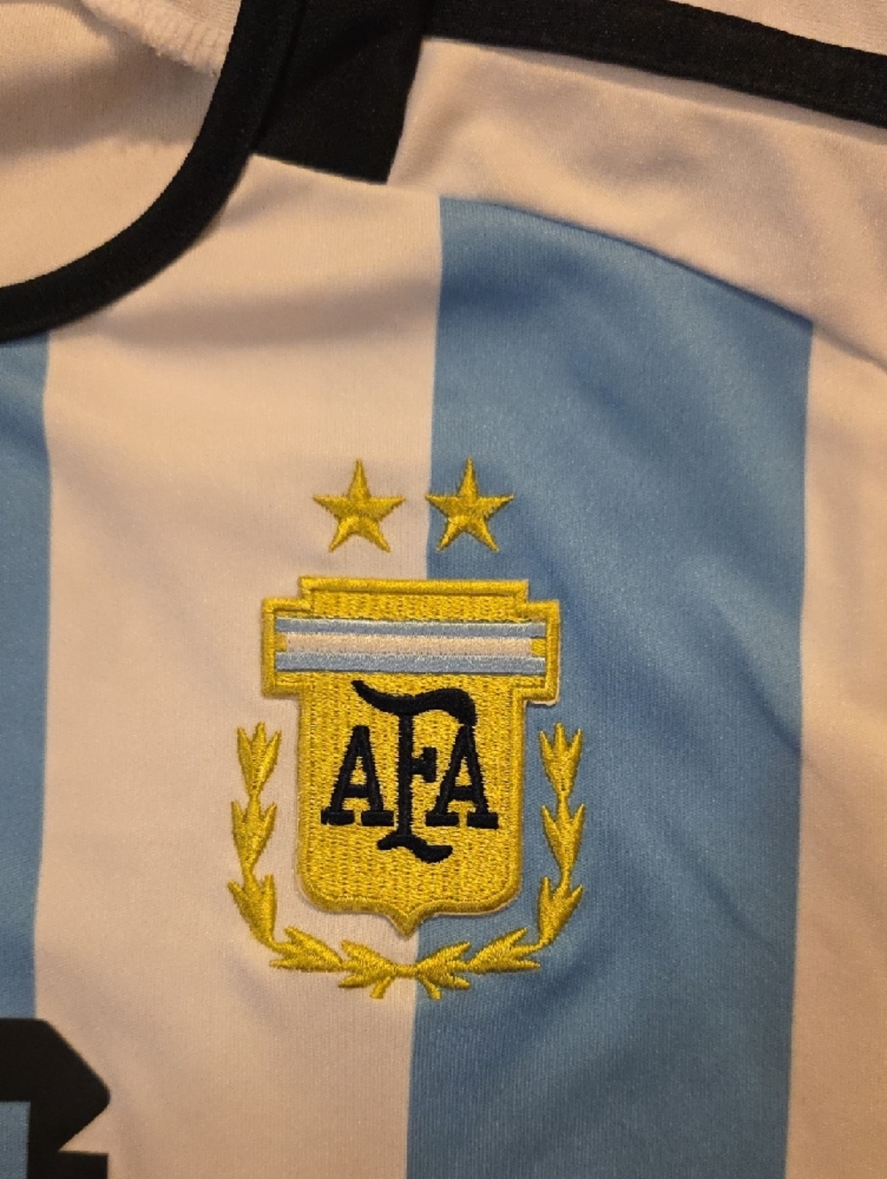 Argentina Striped Soccer Jersey - Blue & White Kids Top - Picture 2 of 4